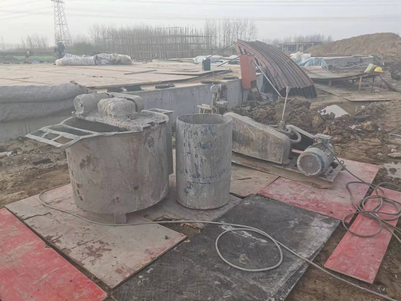 园林办事处设备基础注浆